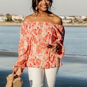 CLEARANCE Floral The Shoulder Blouse